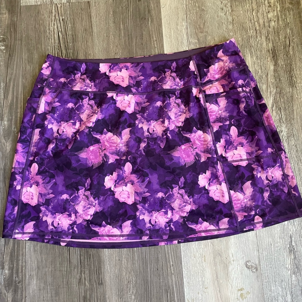 Skechers Purple Floral Mini Skirt